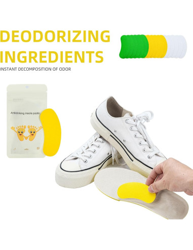 100 Calcomanías Desodorantes Amarillas Betinyar para Zapatos