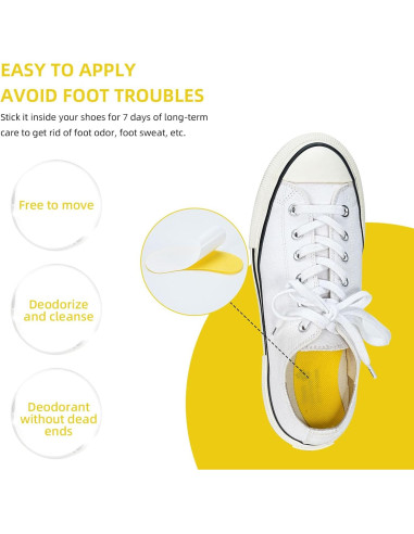 100 Calcomanías Desodorantes Amarillas Betinyar para Zapatos