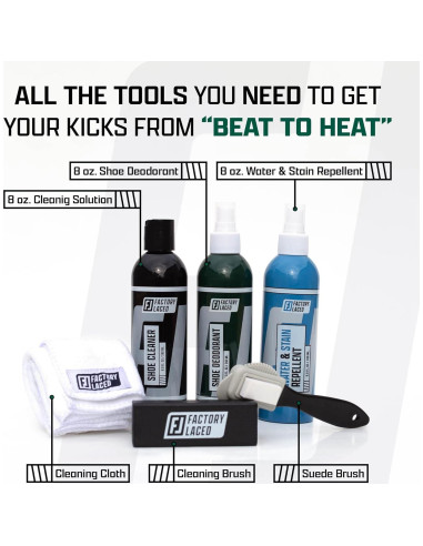 Kit de Limpieza de Zapatos Factory Laced - Completo 236ml