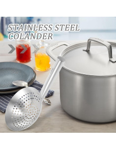 Cucharón colador ranurado YARDWE acero inoxidable 22 cm 2