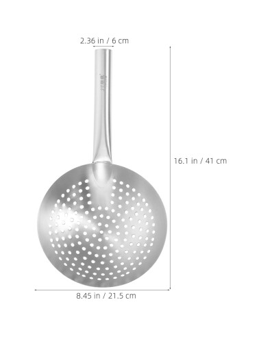 Cucharón colador ranurado YARDWE acero inoxidable 22 cm