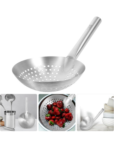 Cucharón colador ranurado YARDWE acero inoxidable 22 cm