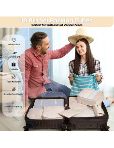 Juego de 10 Cubos de Empaque LUCDNC para Viajes 2