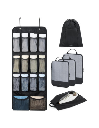 Bolsas Organizadoras de Viaje BAGSMART Set de 6 Negro