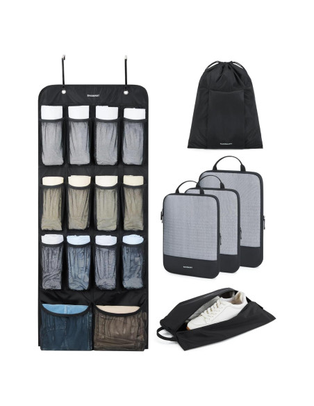 Bolsas Organizadoras de Viaje BAGSMART Set de 6 Negro