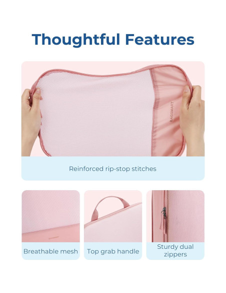 Bolsas Organizadoras de Viaje BAGSMART Set de 6 Negro