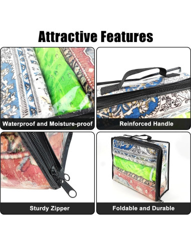 10 Bolsas de Almacenamiento Transparentes Hlimior 40x30 cm