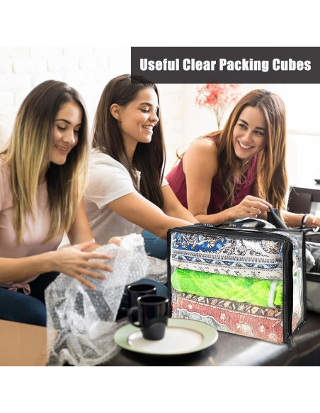 10 Bolsas de Almacenamiento Transparentes Hlimior 40x30 cm