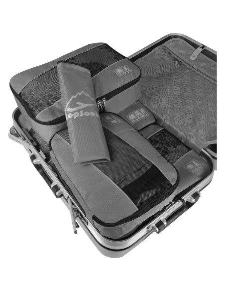 Set de 5 Cubos de Empaque para Viaje Organizador Gris
