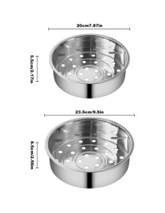 2 Piezas Cesta de Vapor Acero Inoxidable Aynaxcol 21 cm 2