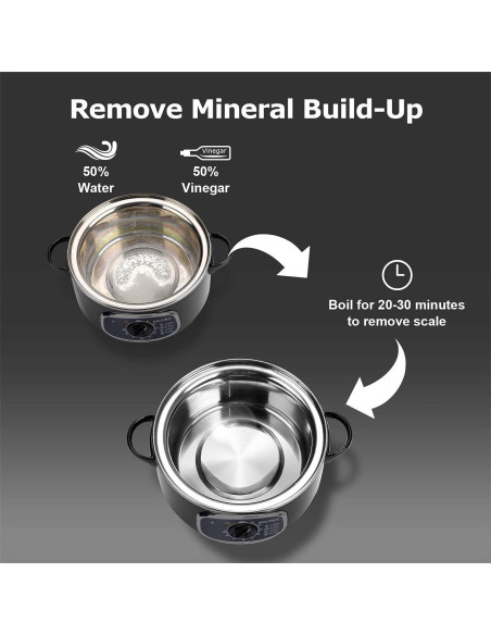Vaporera Eléctrica Secura de Acero Inoxidable 8.06L 800W