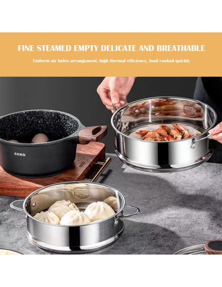 Cesta de Vapor Acero Inoxidable LNQ LUNIQI 18 cm