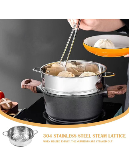 Cesta de Vapor Acero Inoxidable LNQ LUNIQI 18 cm