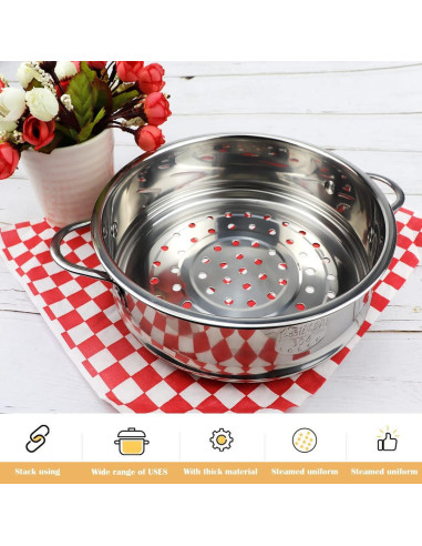 Cesta de Vapor Acero Inoxidable LNQ LUNIQI 18 cm