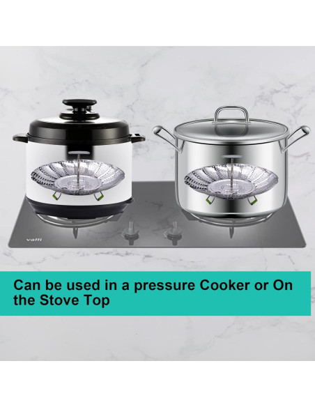 Cesta de Vapor Ajustable Acero Inoxidable Puluru 13-23 cm