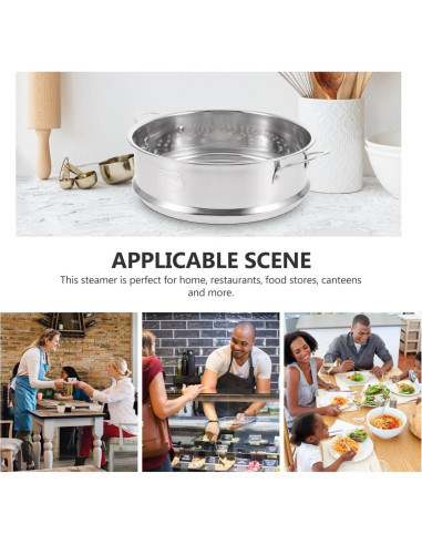 Cesta Vaporera Acero Inoxidable DOITOOL 20cm Multifuncional