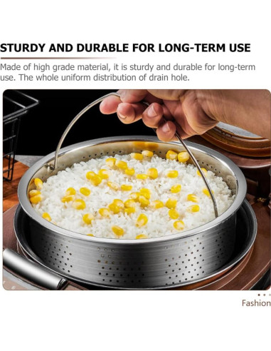 Cesta de Vapor Acero Inoxidable UPKOCH 17.5 cm para Cocinar