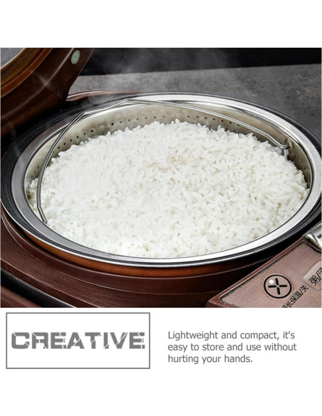 Cesta de Vapor Acero Inoxidable UPKOCH 17.5 cm para Cocinar