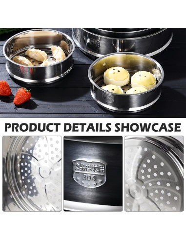 Cesta de Vapor Acero Inoxidable 24 cm LNQ LUNIQI