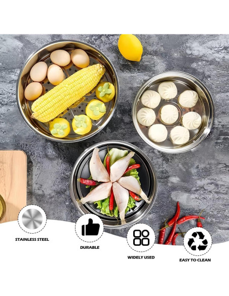 Cesta de Vapor Acero Inoxidable 24 cm LNQ LUNIQI