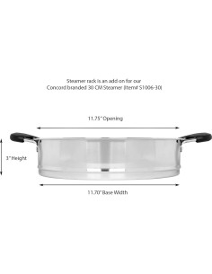 Rejilla de Vapor Concord 30 cm Acero Inoxidable S1006-30 2