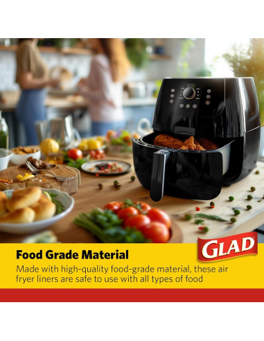 Forros para Freidora de Aire Glad 9" x 9" - 100 Unidades