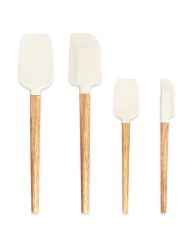 Juego de Espátulas de Silicona Qonakism 4 Piezas Resistente al Calor