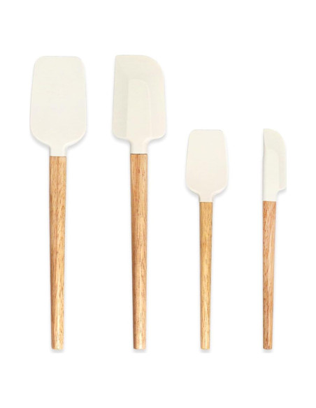 Juego de Espátulas de Silicona Qonakism 4 Piezas Resistente al Calor