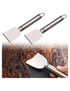 Paquete de 2 raspadores de acero inoxidable Yopolaz