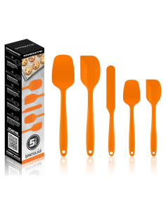 Conjunto de 5 Espátulas de Silicona OVENTE Naranja
