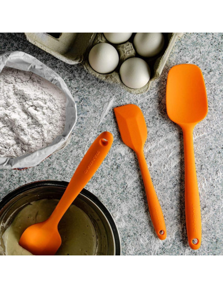 Conjunto de 5 Espátulas de Silicona OVENTE Naranja