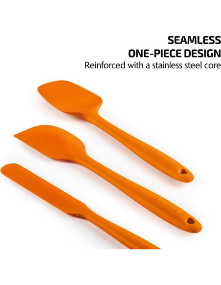 Conjunto de 5 Espátulas de Silicona OVENTE Naranja