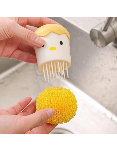 Cepillo de Cocina Ximimark Pato Amarillo con Raspador