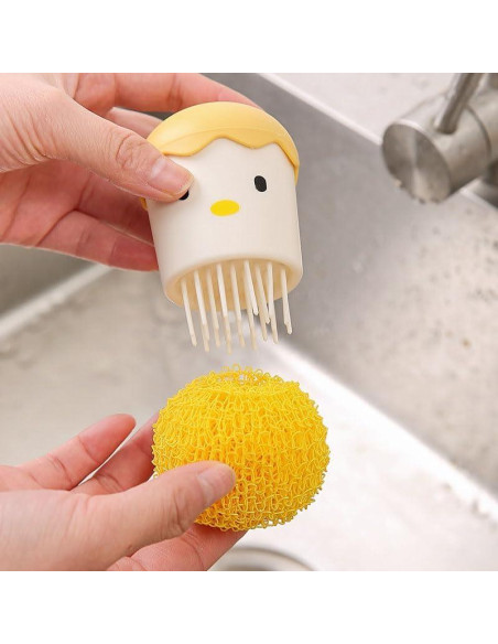 Cepillo de Cocina Ximimark Pato Amarillo con Raspador