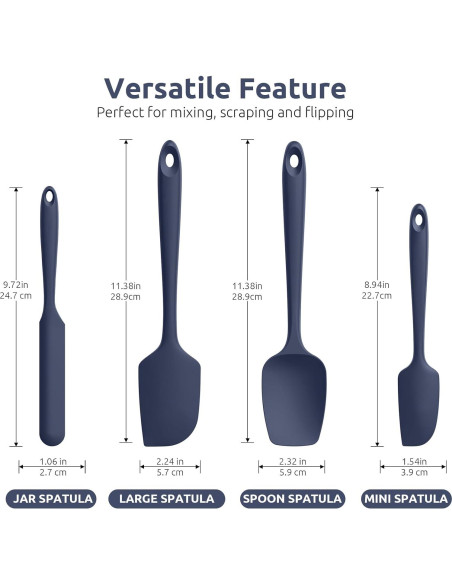 Juego de Espátulas de Silicona U-Taste 600F Alta Temperatura