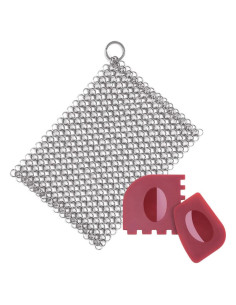 Limpiador de Hierro Fundido Amagabeli 20x15 cm con Raspadores