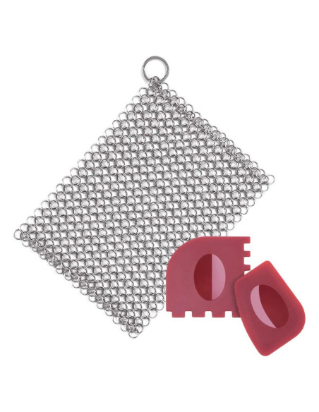 Limpiador de Hierro Fundido Amagabeli 20x15 cm con Raspadores