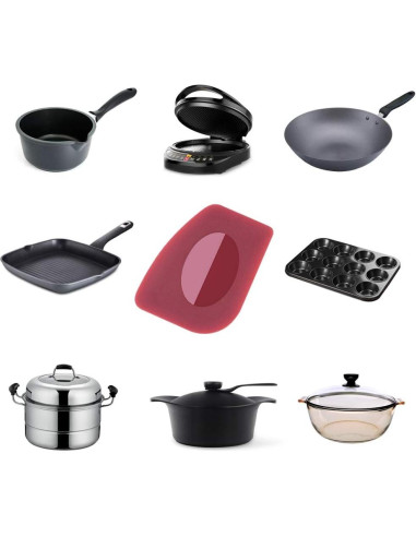 Limpiador de Hierro Fundido Amagabeli 20x15 cm con Raspadores