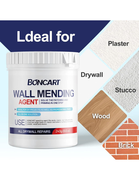 Kit de Reparación de Paneles de Yeso BONCART 8.6oz - Herramientas Todo en Uno