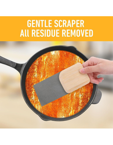 6 Raspadores de Bambú Lusofie para Sartenes y Utensilios