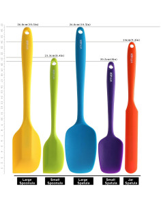 Juego de 5 espátulas de silicona VITUER sin BPA 2