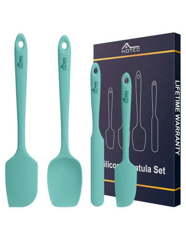 Juego de Espátulas de Silicona HOTEC 4 Piezas Antiadherente