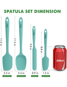 Juego de Espátulas de Silicona HOTEC 4 Piezas Antiadherente 2