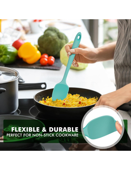 Juego de Espátulas de Silicona HOTEC 4 Piezas Antiadherente