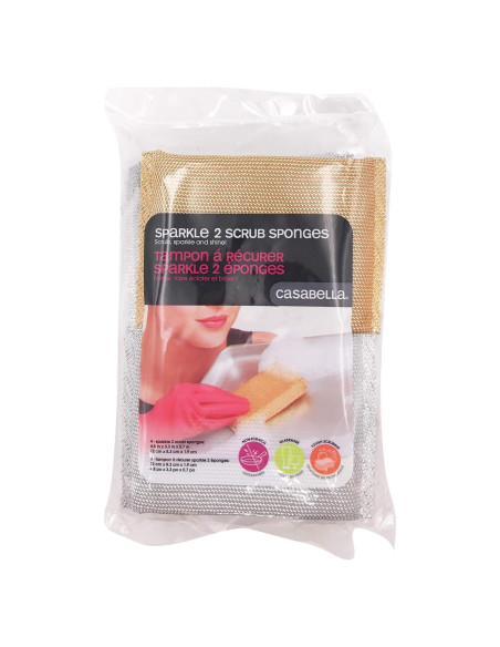 Esponjas de limpieza Casabella, paquete de 4 unidades
