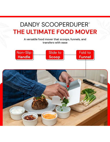 DANDY ScooperDuper - Raspador de Cocina Plegable 18x16.5 cm