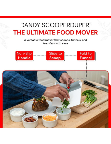 DANDY ScooperDuper - Raspador de Cocina Plegable 18x16.5 cm