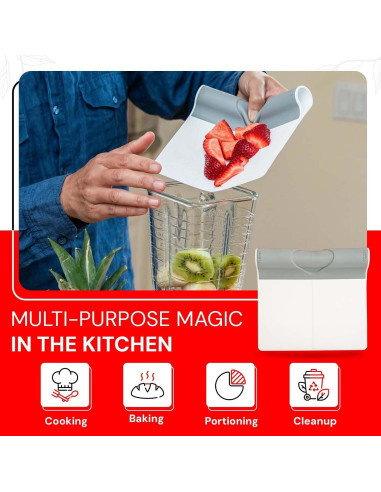 DANDY ScooperDuper - Raspador de Cocina Plegable 18x16.5 cm