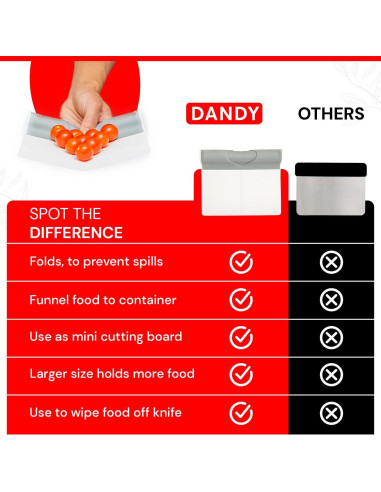 DANDY ScooperDuper - Raspador de Cocina Plegable 18x16.5 cm