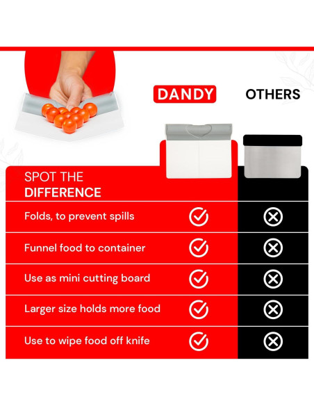 DANDY ScooperDuper - Raspador de Cocina Plegable 18x16.5 cm